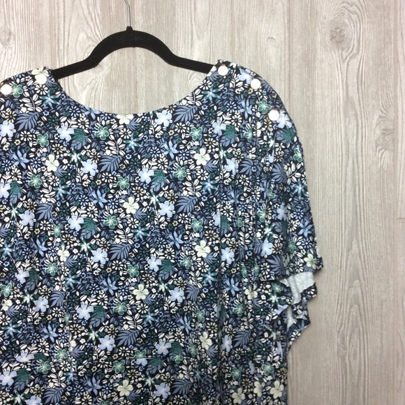 1 LEFT - NWT LOFT Blue Floral Dress PLUS SIZE 26 - Picture 5 of 7